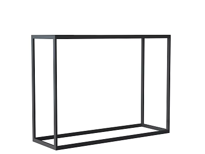 Modern Black Entryway Cabinet Side Cabinet with Sleek Metal Frame Structure 3d model