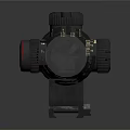 Tactical Rifle Scope With Red Stripe And Adjustment Knobs Mounted Base