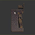 Durable Copper Lighter with Textured Surface Compact Design and Push Ignition Mechanism