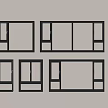 Windows casement windows floor-to-ceiling windows balcony windows aluminum alloy windows and doors and windows 3d model