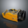 Household Portable Yellow Handheld Tool With Black Components And Worn Handle Design