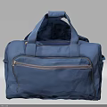 Blue Travel Duffel Bag With Top Handles And Front Zipper Pocket