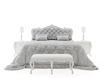 Double bed 3d model Double bed 3d model