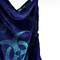 Vibrant Purple Tote Bag Displaying Biohazard Symbol For Casual Daily Use