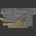 Modern Restoration Work Inside Ancient Stone Building With Columns And Tools 3d model