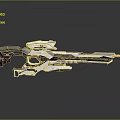 Advanced Futuristic Sci Fi Weapon With Metallic Finish And Intricate Design Details