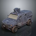 Armored Military Vehicle With Tactical Design Heavy Duty Off Road Tires And Roof Mounted Equipment