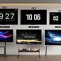 75 70 65 Inch Televisions Wall Mounted and on Stands with Dynamic Digital Displays