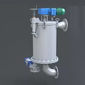 Industrial Self Cleaning Filter With Motorized Components And Pipe Connections