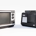 Vintage Television with Retro Control Knobs Classic Screen and Black Silver Casing 3d model