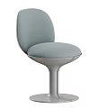 Modern Round Glass Top Table Chair Set With Light Gray Beige Chairs And Metal Base