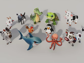 Stylized Animal Pack 3d model
