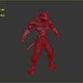 Game Movie Character Featuring Muscular Body Scaled Skin Horned Head Tail And Clawed Feet
