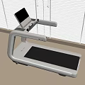 Modern Treadmill With Digital Display Screen For Home Gym Training Equipment 3d model