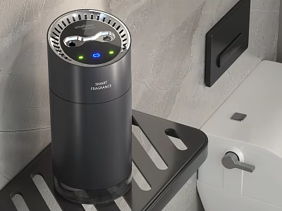 Black Bathroom Aroma Diffuser With Display Buttons For Calm Night Fragrance Products 3d model