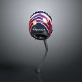 Stylish Maverick Sports Helmet with Striped Design and Red Blue Purple Colors for Protection