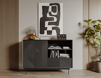 Modern Side Cabinet 3d model