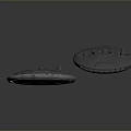 Three Circular Metallic Components With Holes And Raised Parts On Dark Background
