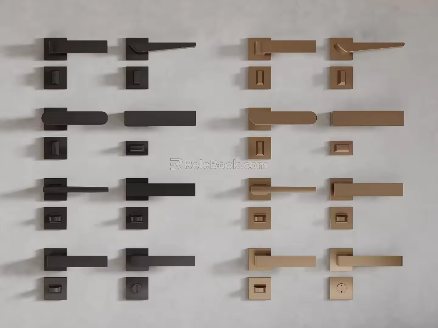 Modern door handle 3d model