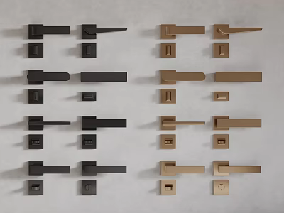 Modern door handle 3d model