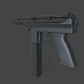 Tec9 submachine gun small submachine gun semi-automatic gun machine gun machine gun light machine gun low face number low model simple model film and television level realistic 3d model