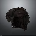 Realistic Human Head 3D Sculpture With Detailed Hair Texture and Strands Design