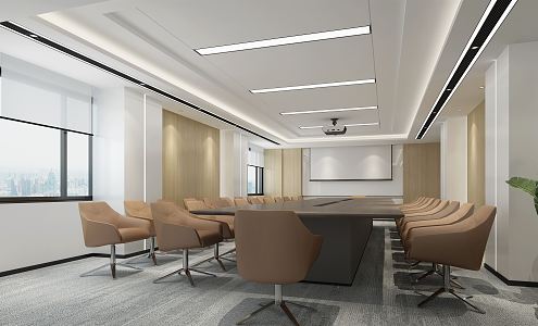 Modern Meeting Room Meeting Table and Chair 3d model