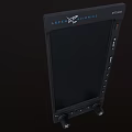Alpha Acoustics Black Tower Speakers With Control Buttons And Modern Sleek Design