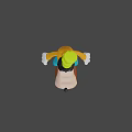 Goofy Character in Yellow Shirt Blue Pants and Green Hat with Brown Shoes