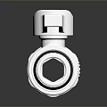 Silver Metallic Valve With Handle And Label Date 2017 06 On Dark Background