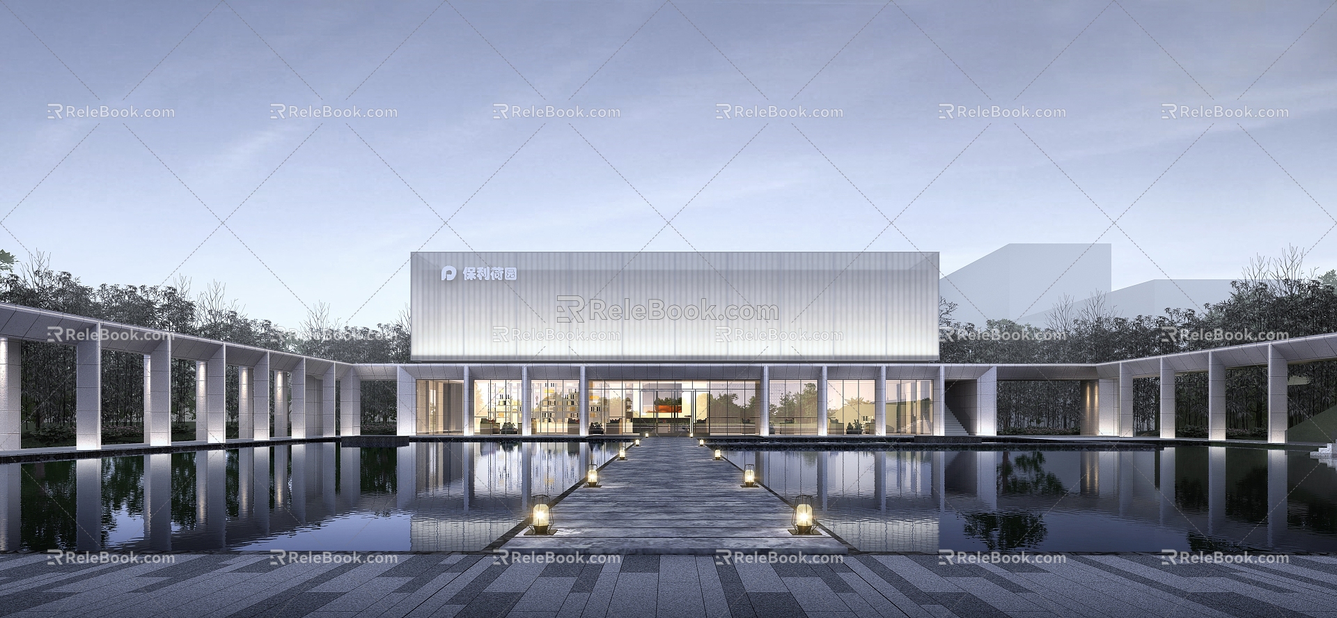 Modern Sales Office Building Sales Office 3d model