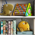 Colorful Cute Decorative Ornament Set With Plush Toys Animal Paintings And Building Blocks