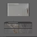 Modern Bathroom Cabinet With Marble Countertop Mirror Faucet And Storage Design