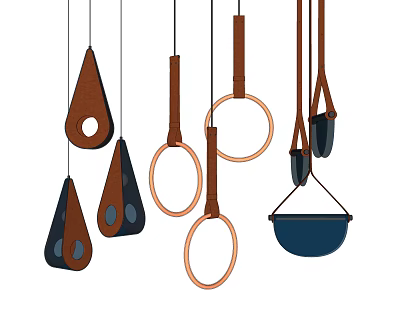 Modern chandelier chandelier combination 3d model