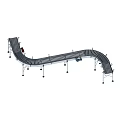 Industrial Roller Conveyor Equipment With Curved Design For Efficient Material Handling 3d model