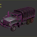 Heavy Duty Military Truck With Canvas Covered Cargo Bed And Rugged Exterior Design