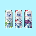 RICOH Refreshing Canned Drinks With Pear Lychee Grape Flavors And Ice Cube Design