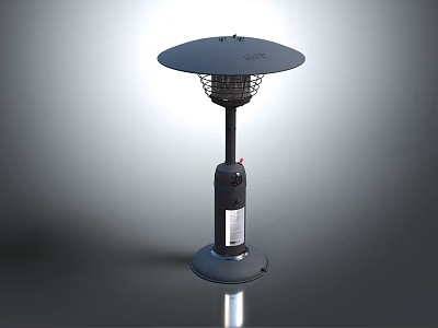 Black Outdoor Gas Patio Heater With Efficient Heating Stable Base And Portable Design 3d model
