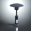 Black Outdoor Gas Patio Heater With Efficient Heating Stable Base And Portable Design