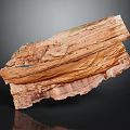 Wooden Stone Decorative Piece With Natural Texture Layered Structure And Warm Brown Surface