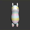 Colorful Striped Llama Plush Toy For Kids Soft Stuffed Animal Decoration