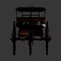 Vintage Tricycle With Black Seat Wooden Body And Large Wheels As Early Transportation