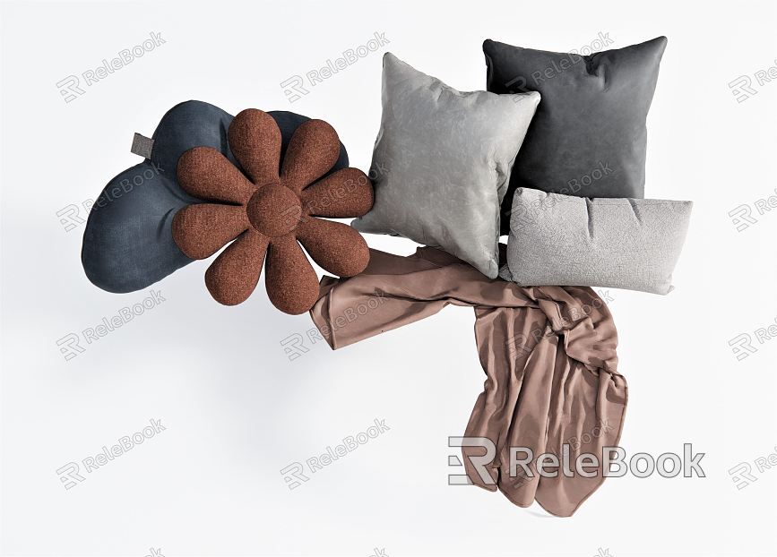 Modern Pillow Pillow Decoration Pillow Cloud Pillow Flower Pillow Blanket Blanket Sofa Blanket model