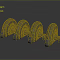 Four Gray Automotive Parts Complex Structured Wheel Hub Components Arranged Together