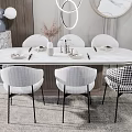 Modern Dining Table and Chair Combination Dining Table and Chair 3d model