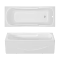 White Modern Bathtub With Sleek Design Smooth Edges And Ergonomic Shape