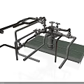 Industrial Equipment With Multiple Metal Pipes Valves And Support Frame Structure
