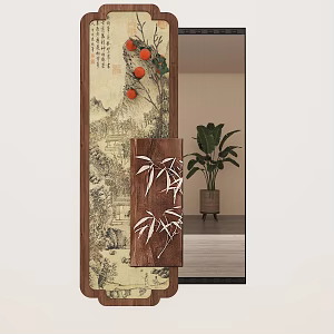 New Chinese-style Song-style Aesthetic Invisible Full-body Mirror 3d model