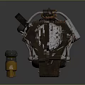Futuristic Sci Fi Weapon With Metallic Mechanical Structure Barrel And Intricate Design