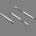 Durable Silver Metal Support Struts Three Pieces For Furniture Machinery